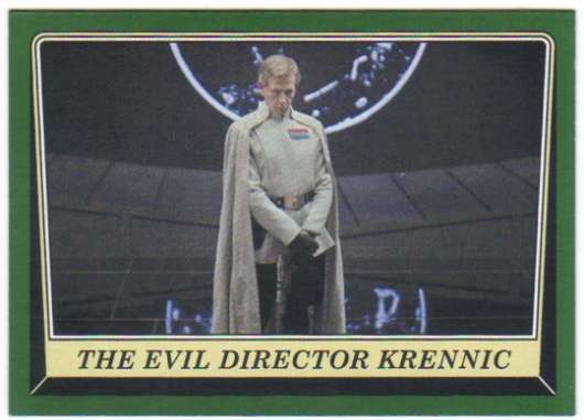 2016 Topps Star Wars Rogue One Mission Briefing Green #107 The Evil Director Krennic Official Motion Picture Collectible Trading Card