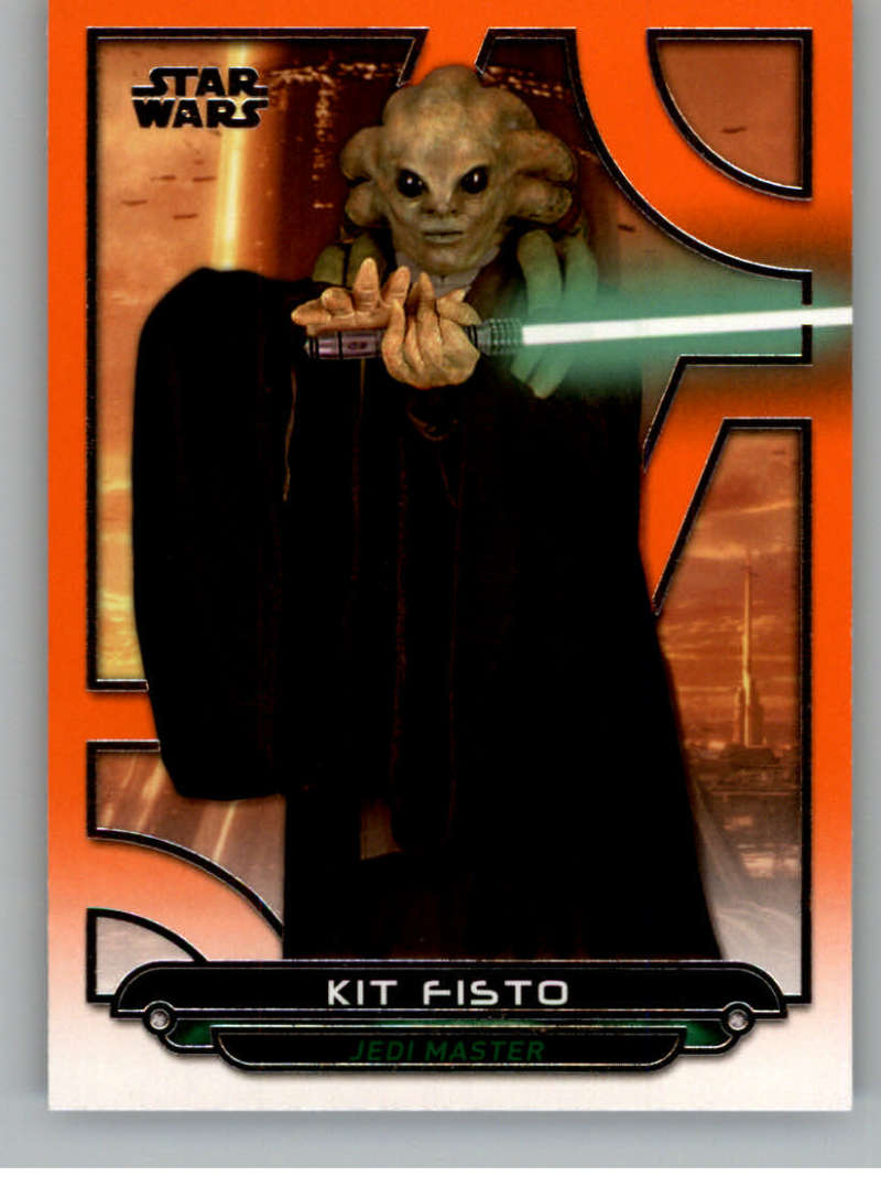 2017 Topps Star Wars Galactic Files Reborn Orange #AOTC-17 Kit Fisto Official Motion Picture Collectible Trading Card