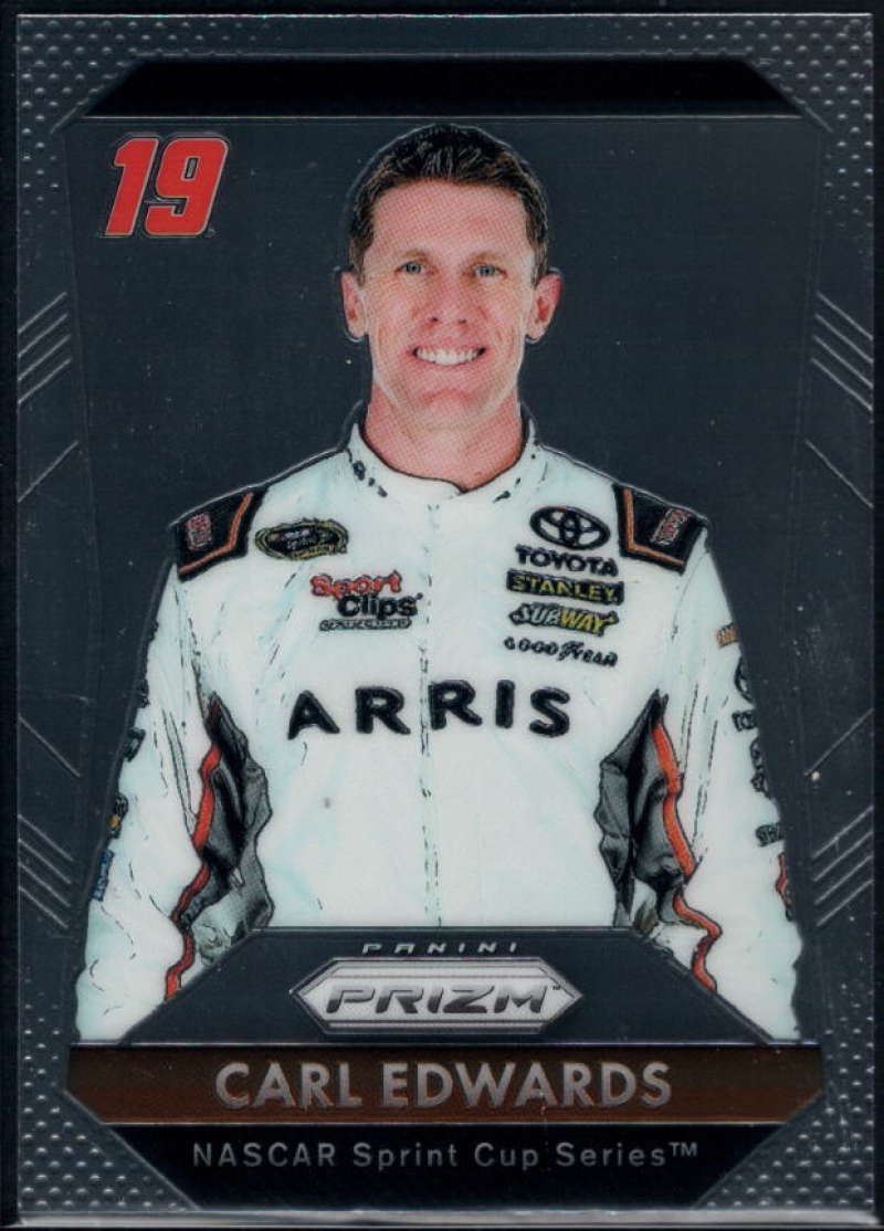 2016 Panini Prizm NASCAR #19 Carl Edwards ARRIS/Joe Gibbs Racing/Toyota  Official Racing Card by Panini