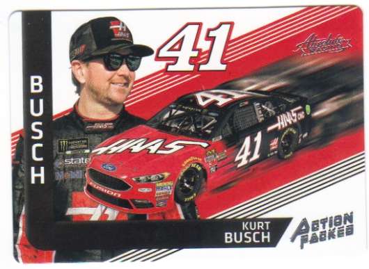 2017 Panini Absolute Action Packed Racing #15 Kurt Busch Haas Automation/Stewart-Haas Racing/Ford  Official NASCAR Trading Card