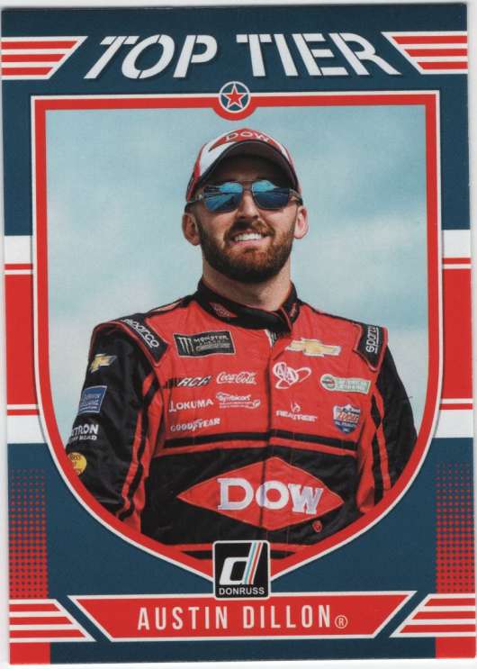 2019 Donruss Racing Top Tier #10 Austin Dillon Dow Chemical/Richard Childress Racing/Chevrolet  Official NASCAR Trading Card