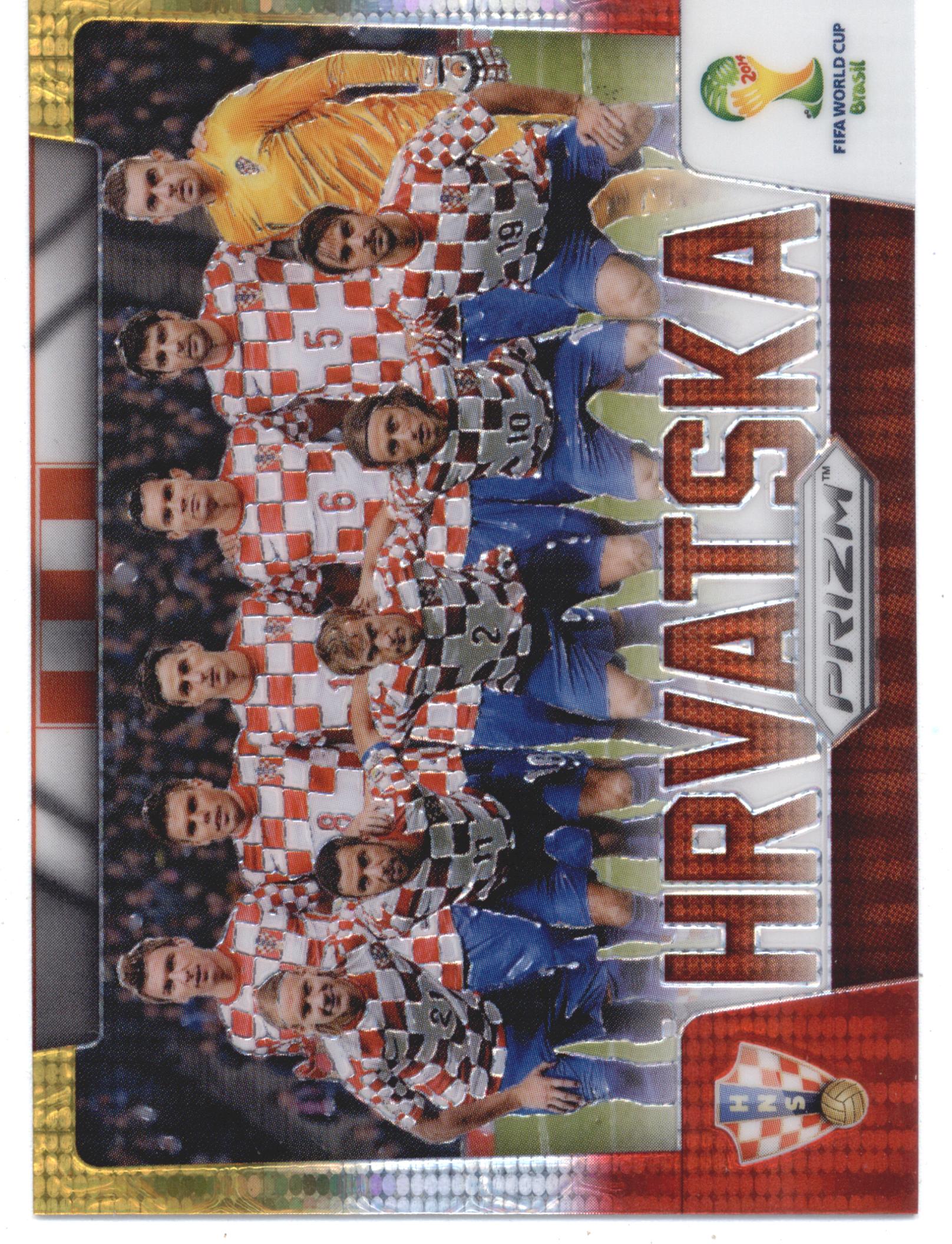 2014 Panini World Cup Prizm Team Photos Yellow and Red Pulsar Prizms