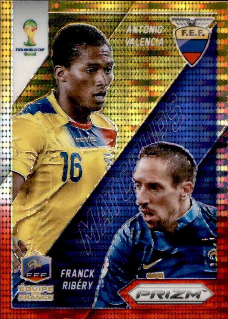 2014 Panini World Cup Prizm World Cup Matchups Yellow and Red Pulsar Prizms