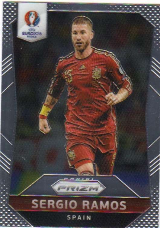2016 Panini UEFA Euro Prizm #35 Sergio Ramos Spain EURO '16 Soccer Futbol Trading Card