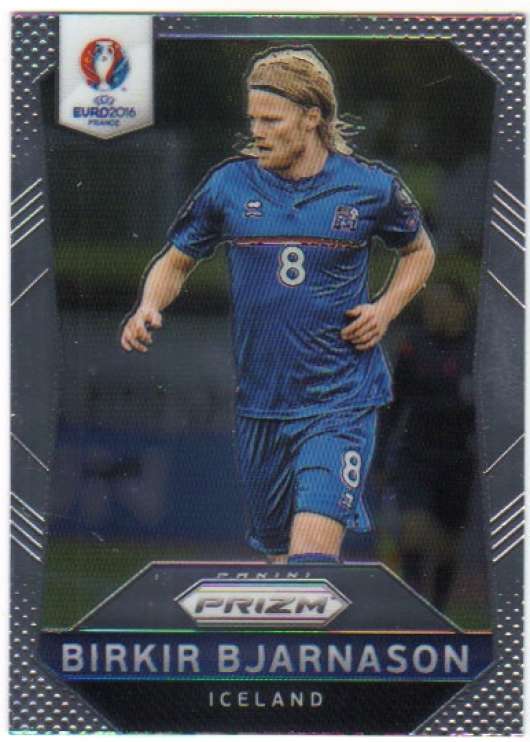 2016 Panini UEFA Euro Prizm #109 Birkir Bjarnason Iceland EURO '16 Soccer Futbol Trading Card