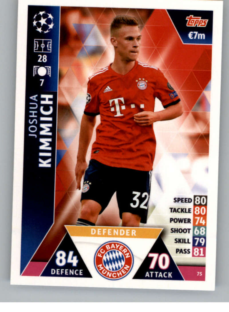 2018-19 Topps UEFA Champions League Match Attax #75 Joshua Kimmich FC Bayern Munchen  Official Futbol Soccer Card
