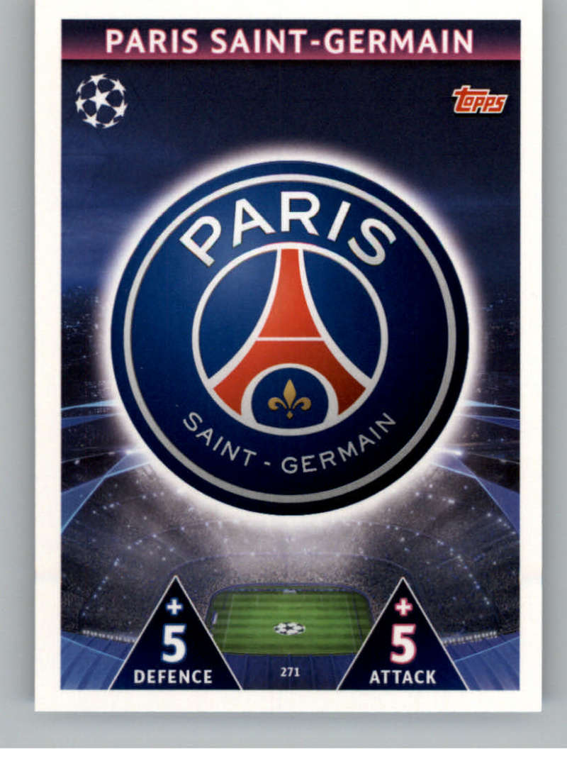 2018-19 Topps UEFA Champions League Match Attax #271 Club Emblem Paris Saint-Germain  Official Futbol Soccer Card