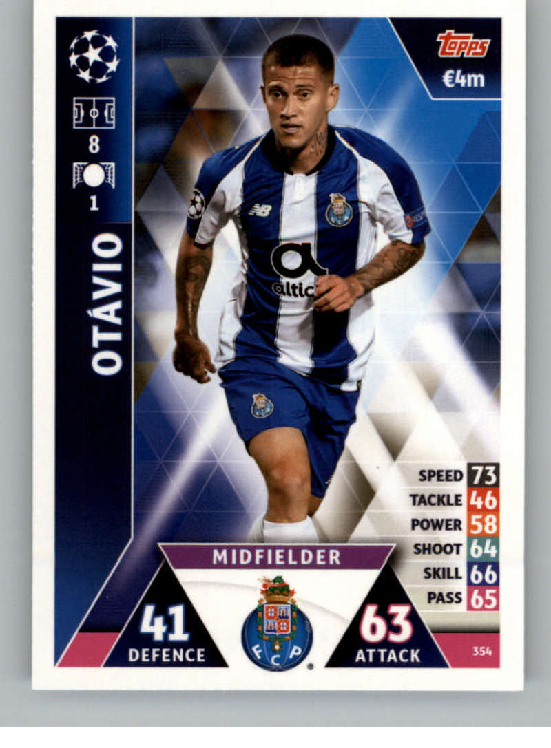 2018-19 Topps UEFA Champions League Match Attax #354 Otavio FC Porto  Official Futbol Soccer Card