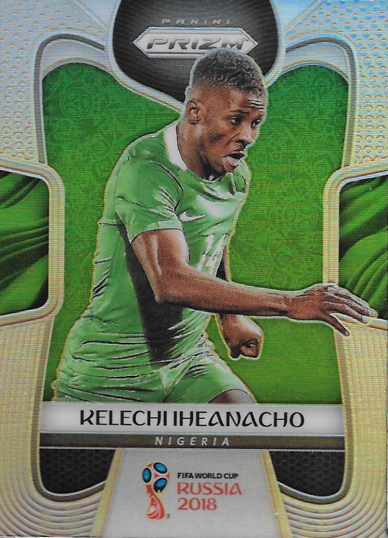 2018 Panini Prizms Silver Refractor Prizm #141 Kelechi Iheanacho Nigeria World Cup Russia Futbol Card