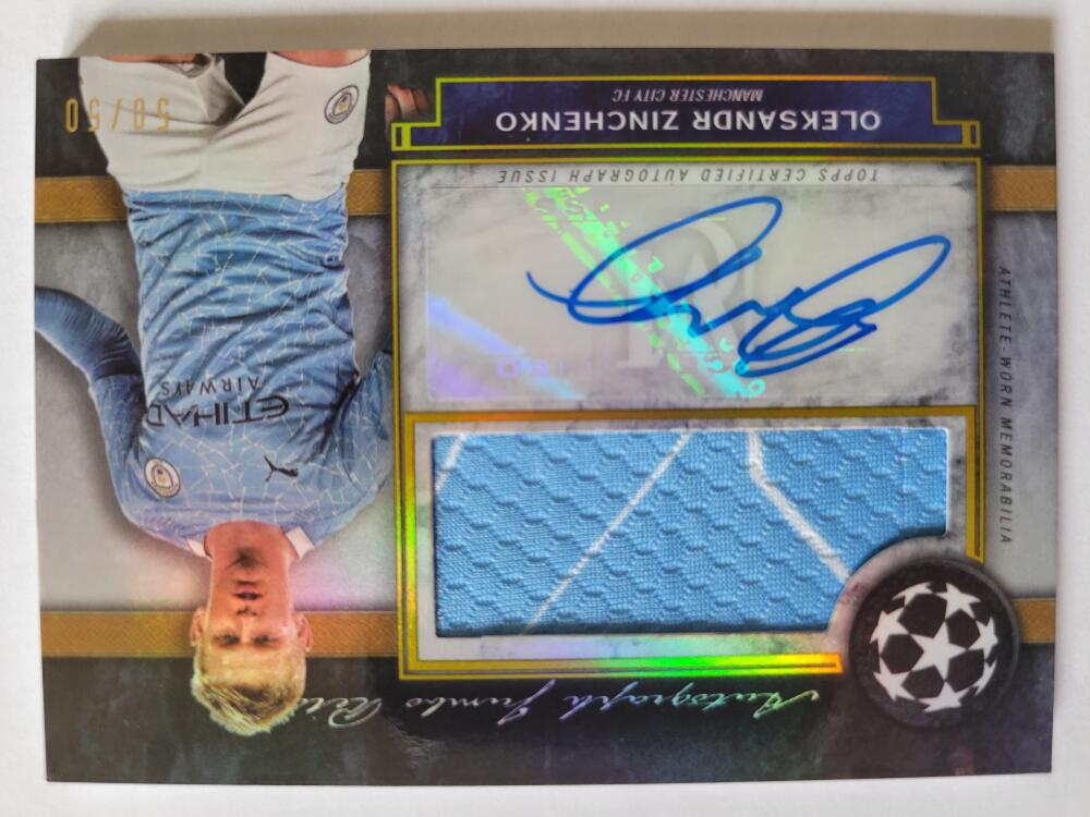 2020-21 Topps Museum UEFA Champions League Autographed Jumbo Relics Gold