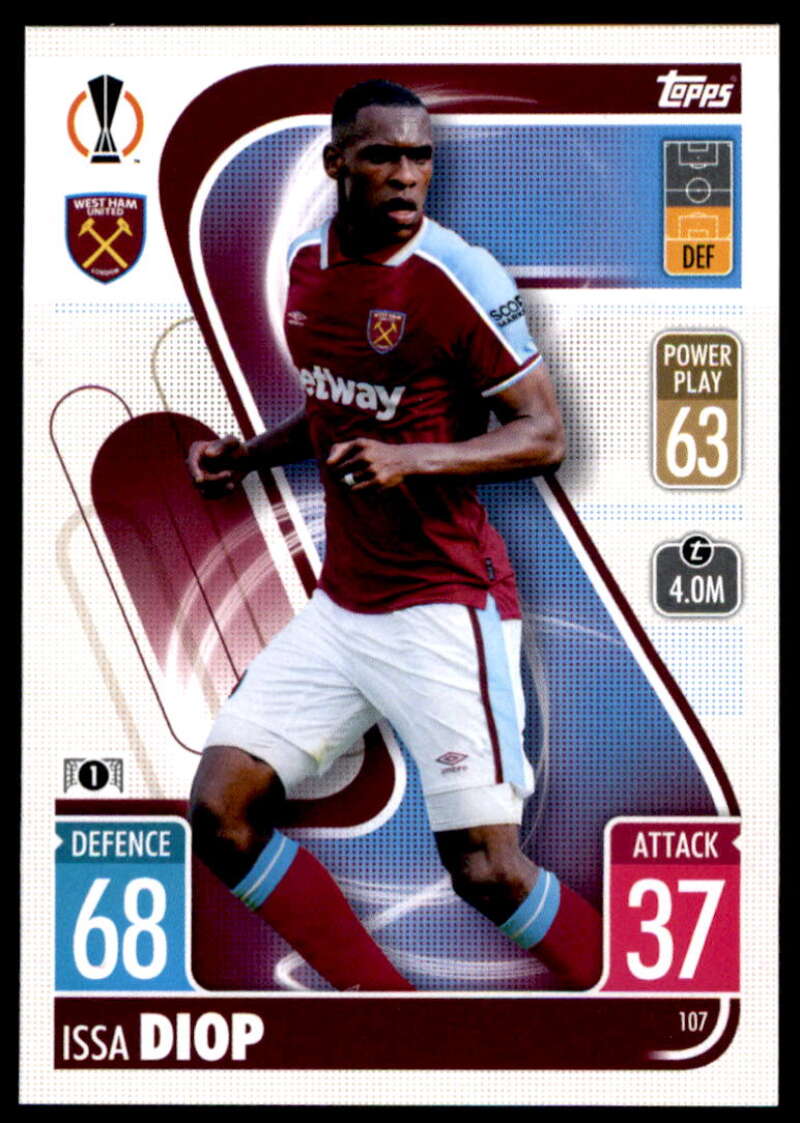 2021-22 Topps Match Attax UEFA Champions League #107 Issa Diop NM-MT 