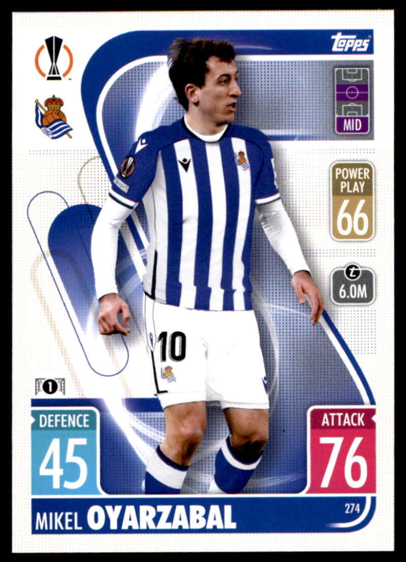 2021-22 Topps Match Attax UEFA Champions League #274 Mikel Oyarzabal NM-MT 