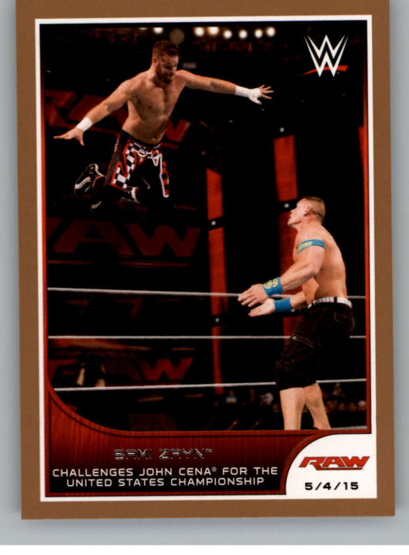 2016 Topps WWE Road to Wrestlemania Bronze Parallel #26 Sami Zayn Crowned the King of the Ring NM-MT