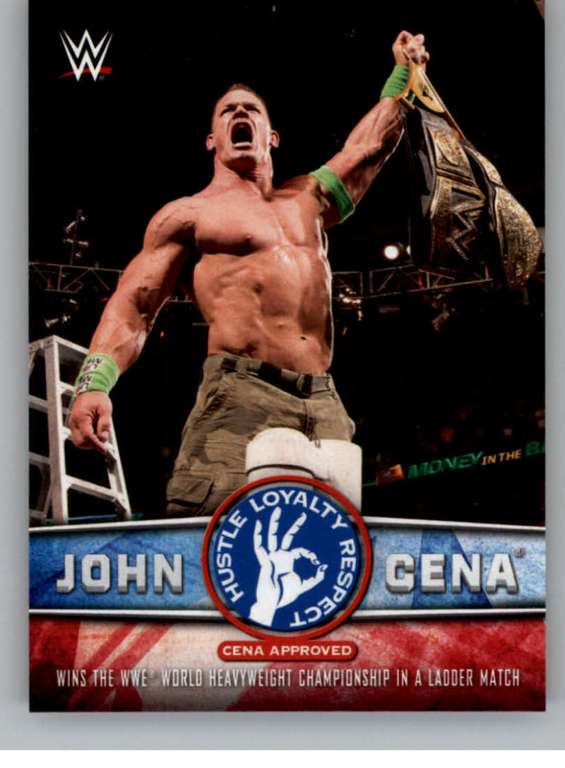 2017 Topps Then Now Forever John Cena Tribute #36 John Cena Wins the WWE World Heavyweight Championship in a Ladder Match NM-MT