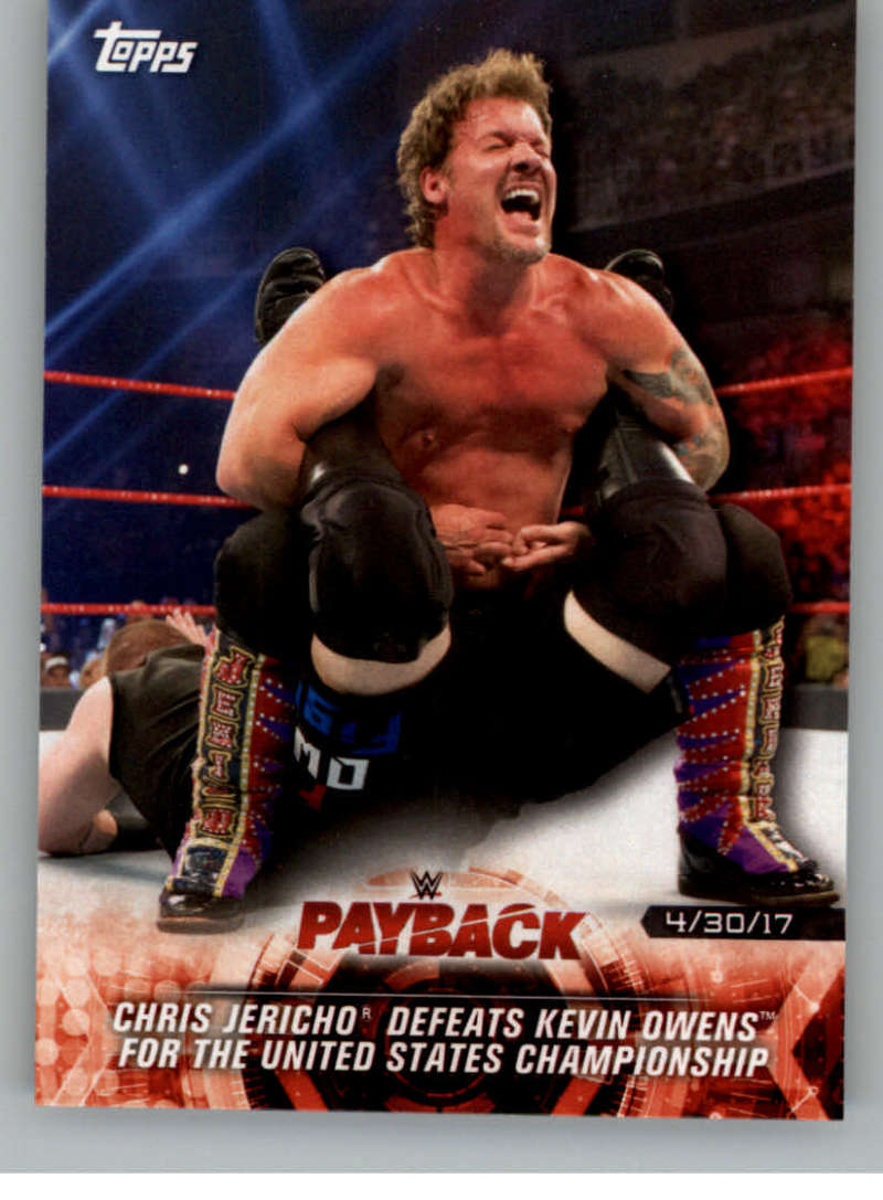 2018 Topps Road to WrestleMania #34 Chris Jericho Defeats Kevin Owens