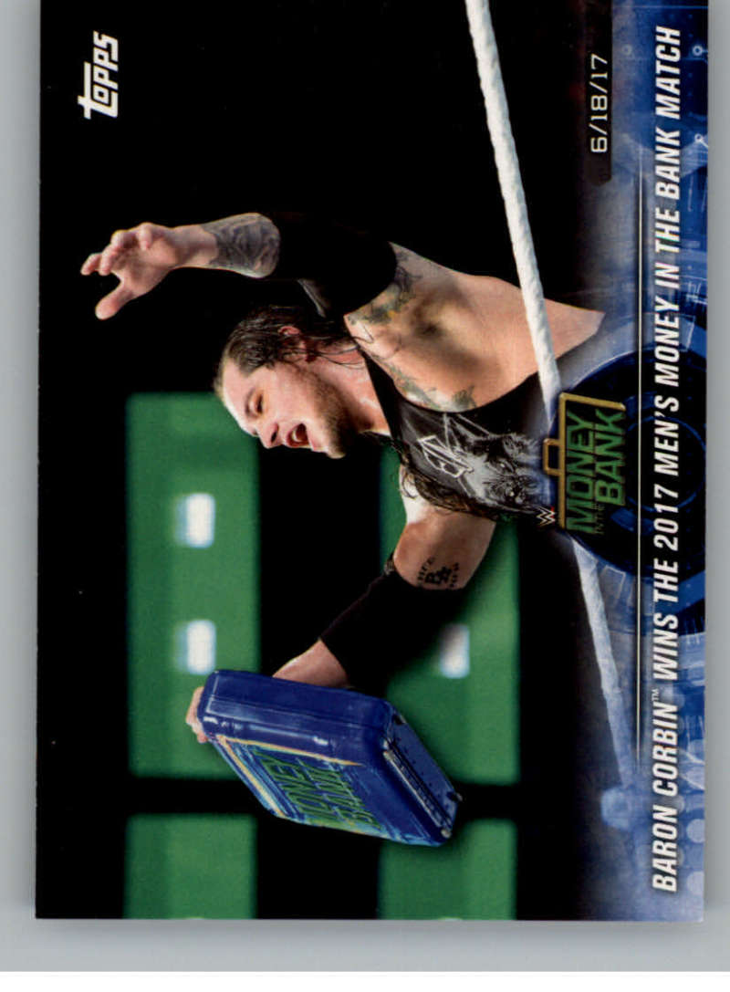 2018 Topps Road to WrestleMania #92 Baron Corbin Wins the 2017 Men's Money in the Bank Match NM-MT