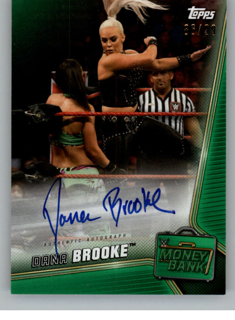 2019 Topps WWE Money in the Bank Autographs Green